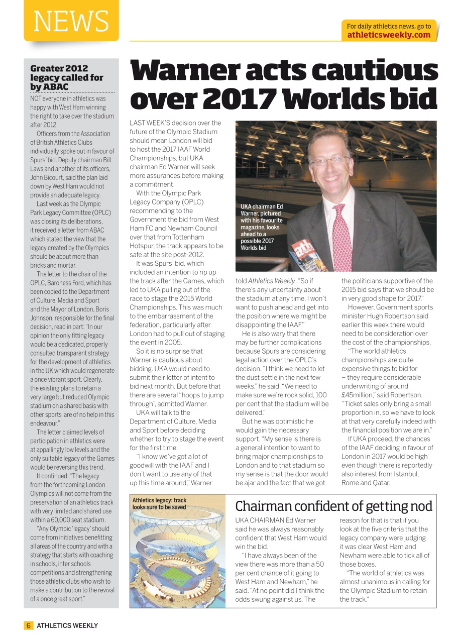 AW – Athletics Weekly Magazine Preview Pages