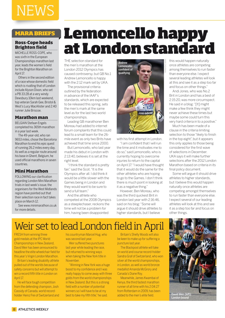 AW – Athletics Weekly Magazine Preview Pages