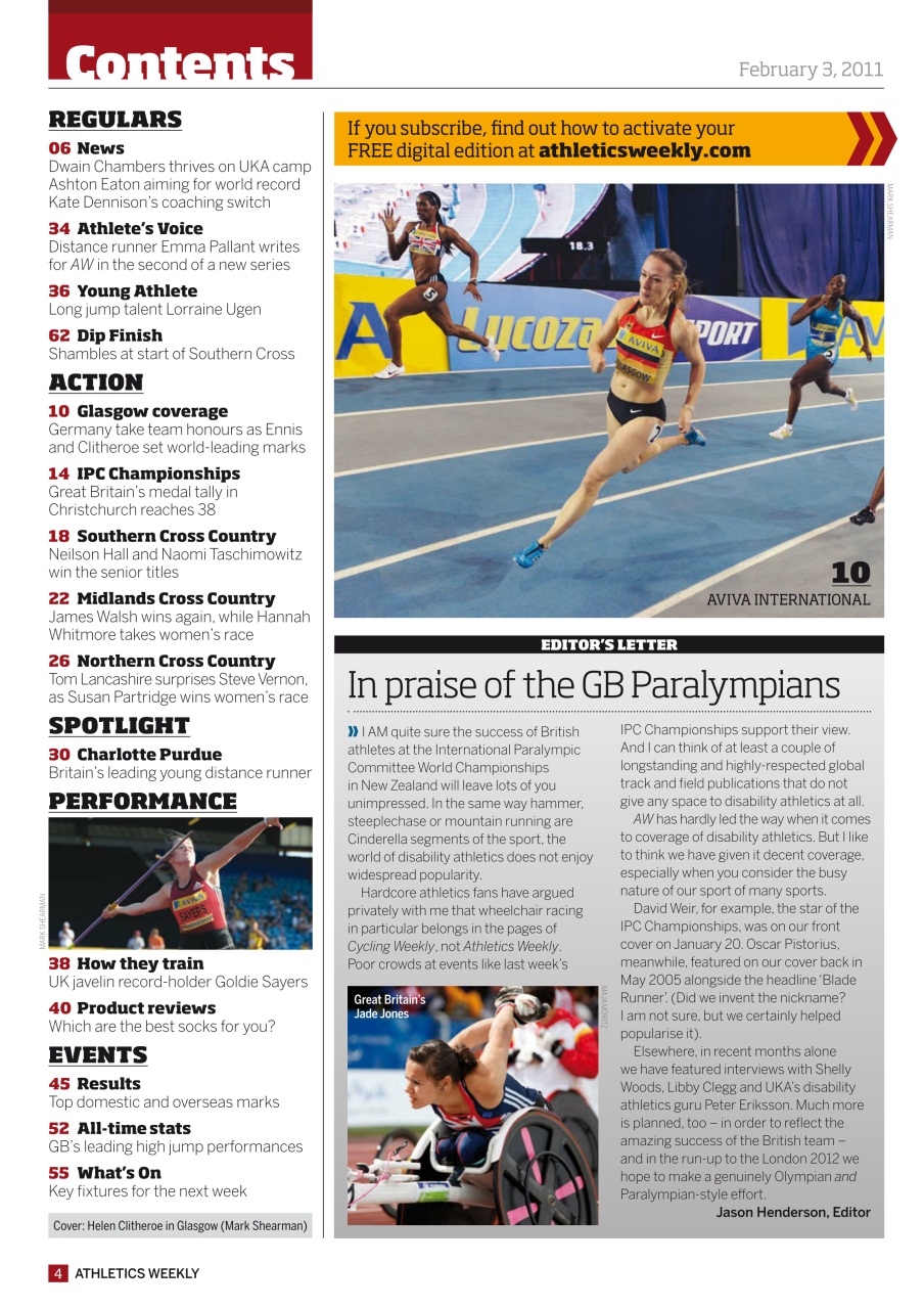 AW – Athletics Weekly Magazine Preview Pages