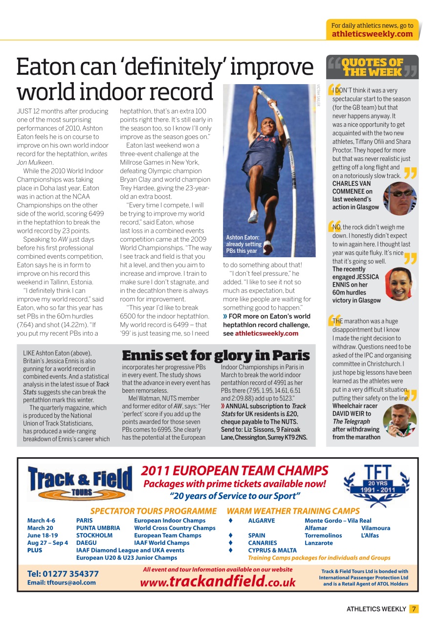 AW – Athletics Weekly Magazine Preview Pages