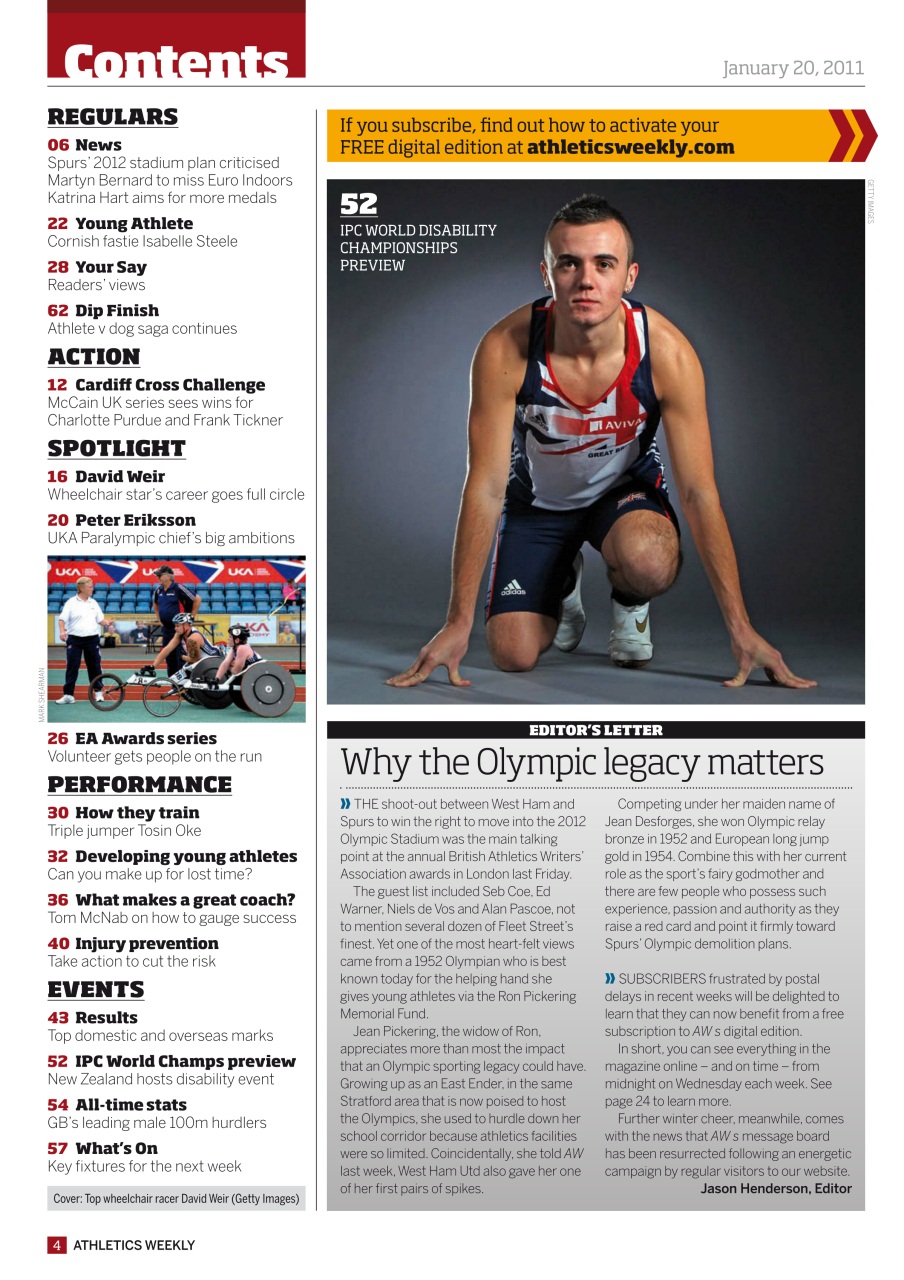 AW – Athletics Weekly Magazine Preview Pages