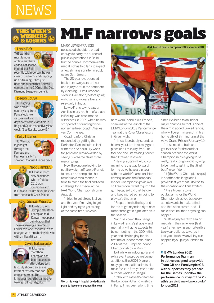 AW – Athletics Weekly Magazine Preview Pages