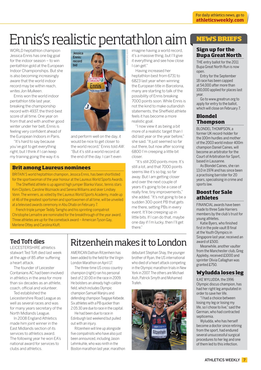 AW – Athletics Weekly Magazine Preview Pages