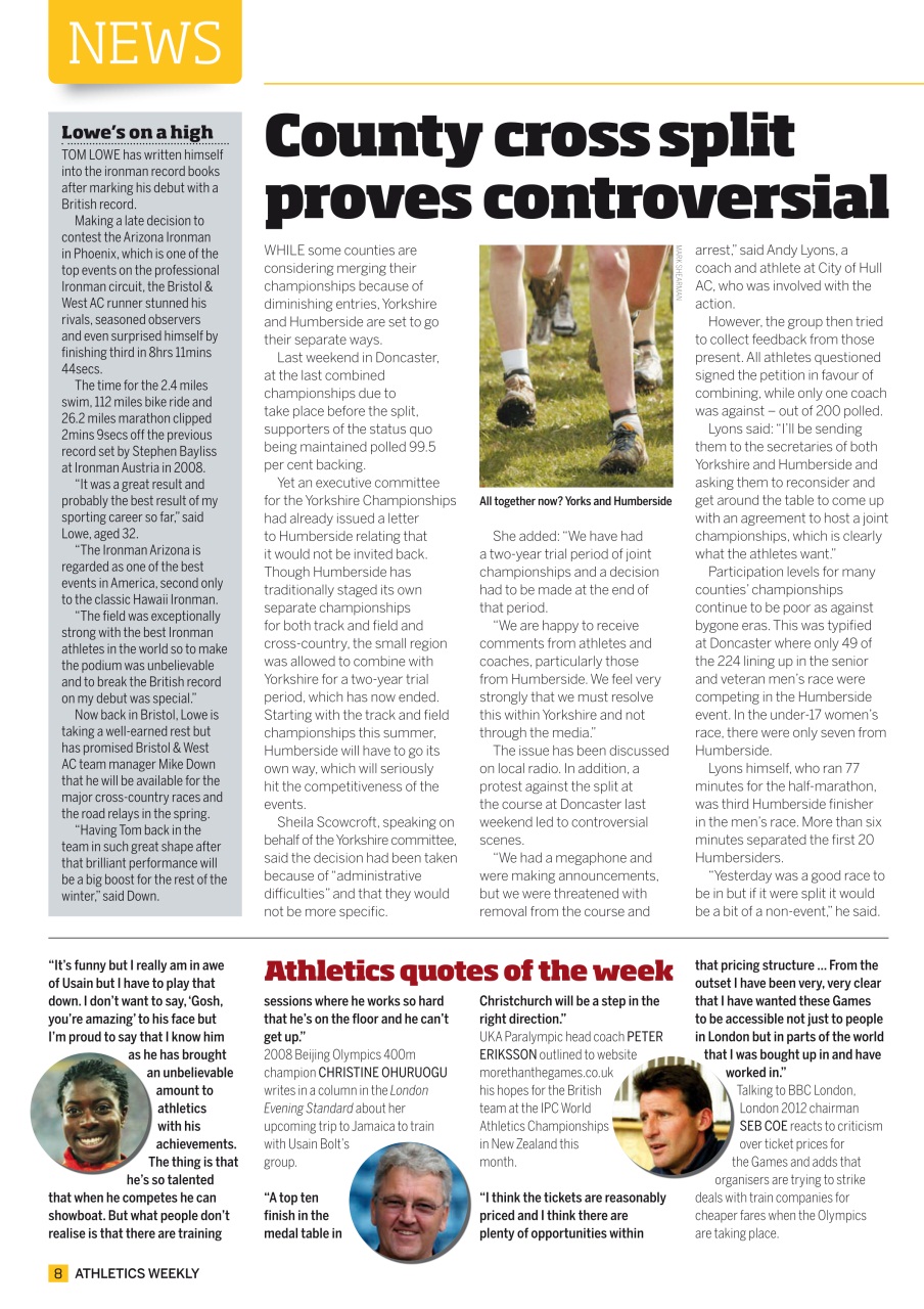 AW – Athletics Weekly Magazine Preview Pages