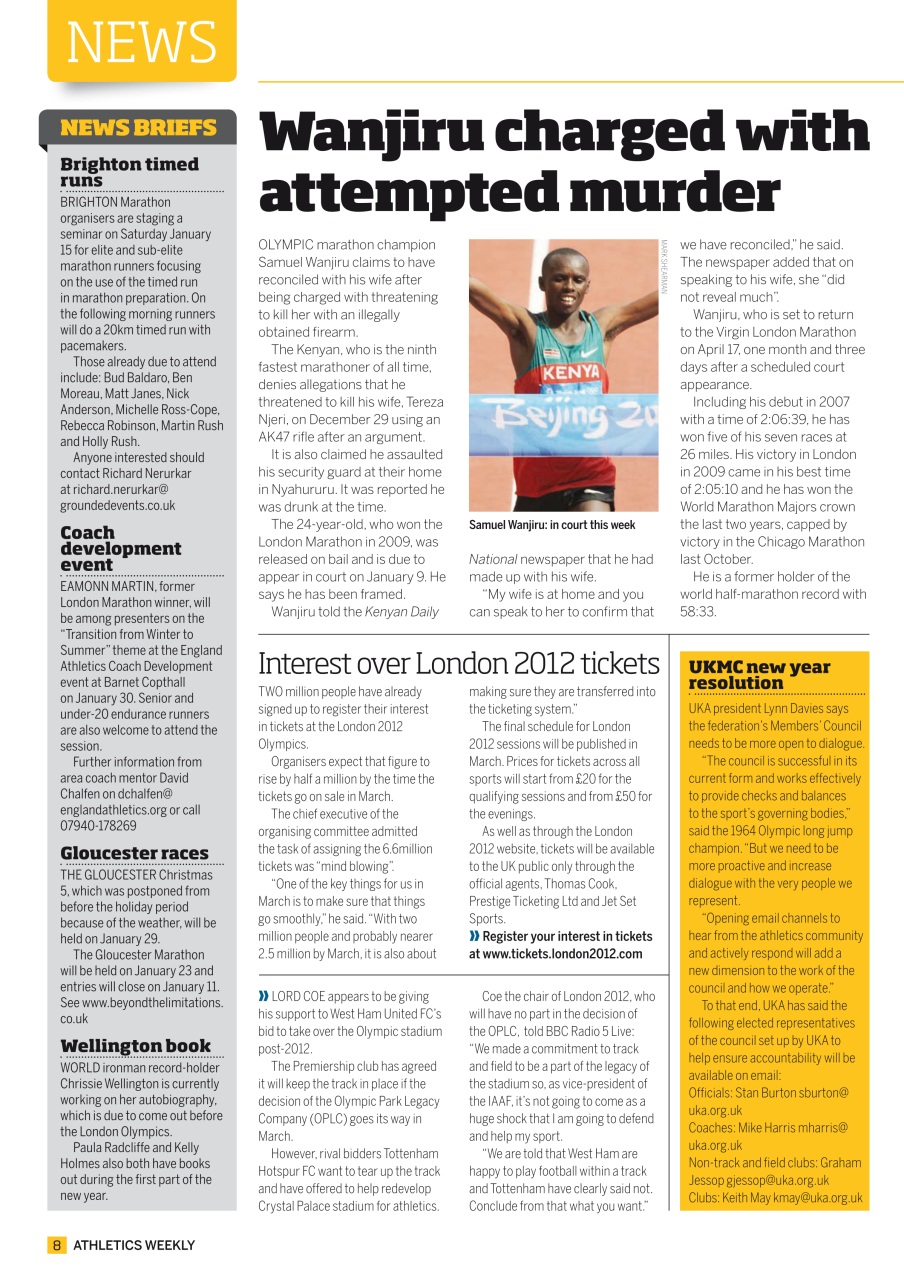 AW – Athletics Weekly Magazine Preview Pages