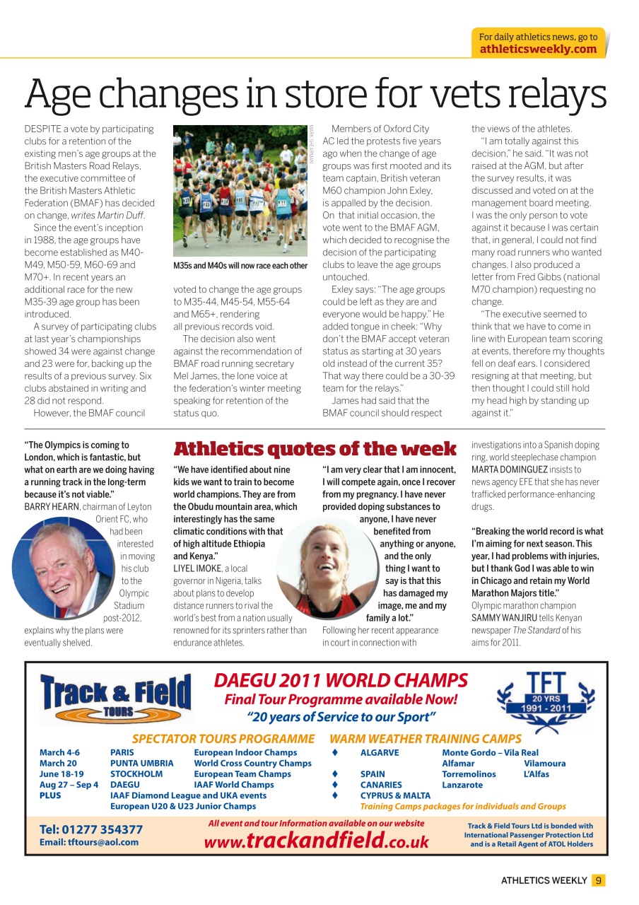 AW – Athletics Weekly Magazine Preview Pages