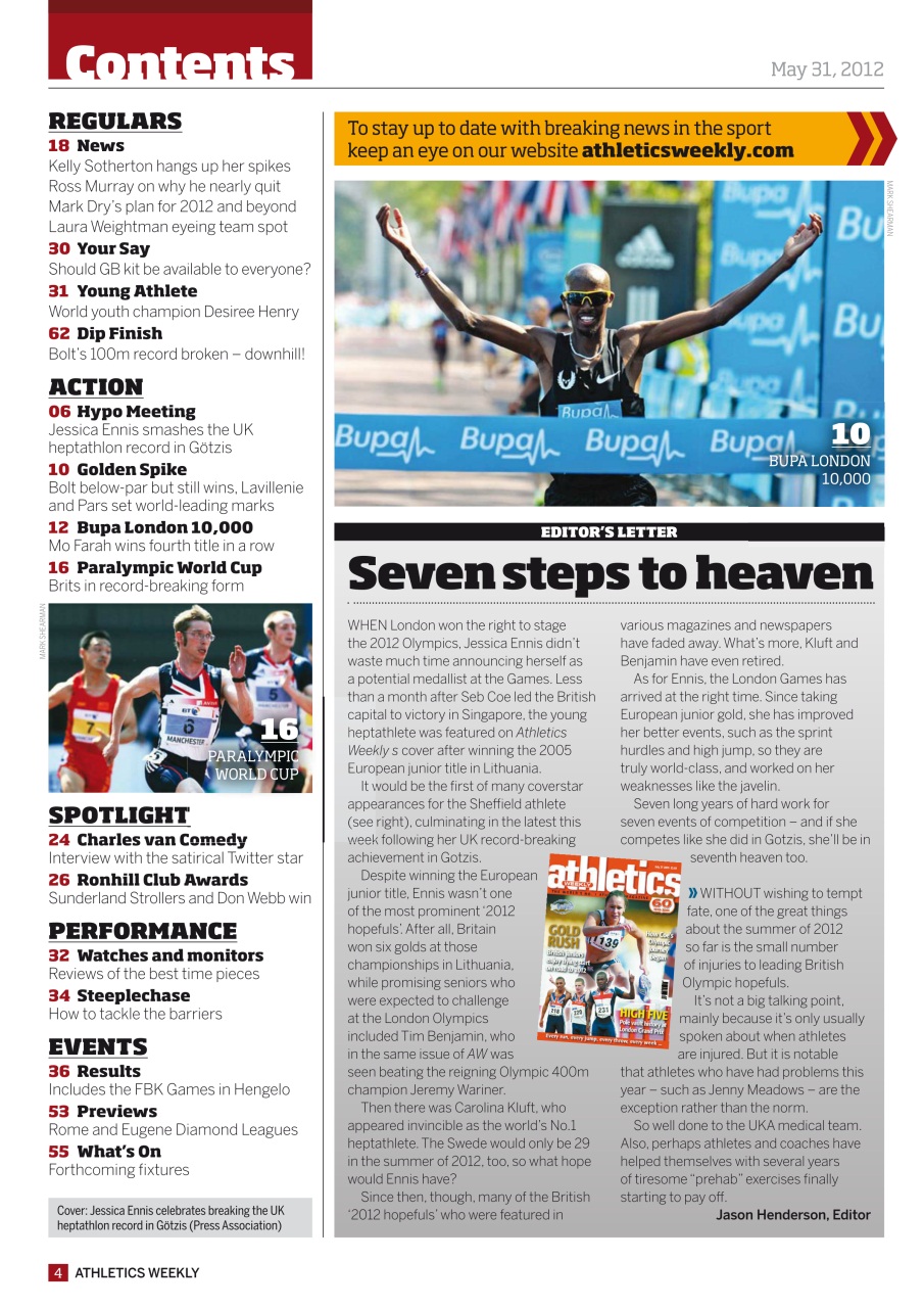 AW – Athletics Weekly Magazine Preview Pages