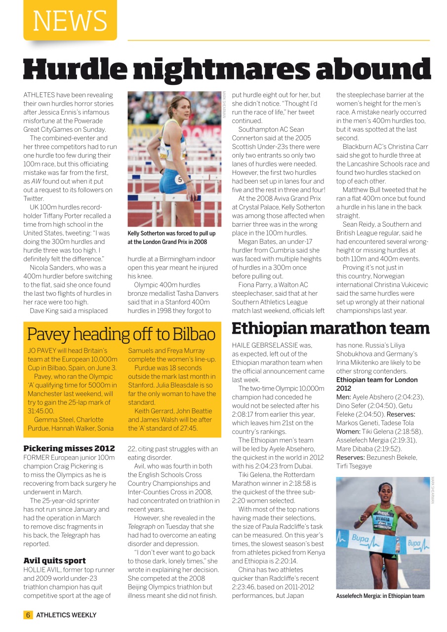 AW – Athletics Weekly Magazine Preview Pages
