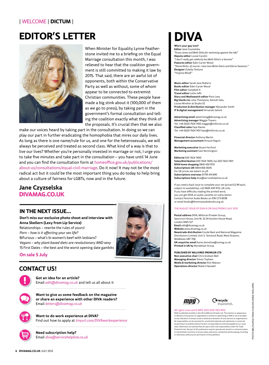 DIVA Magazine Preview Pages