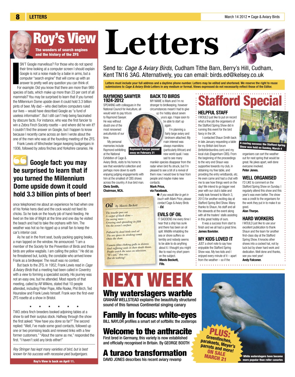 Cage & Aviary Birds Preview Pages