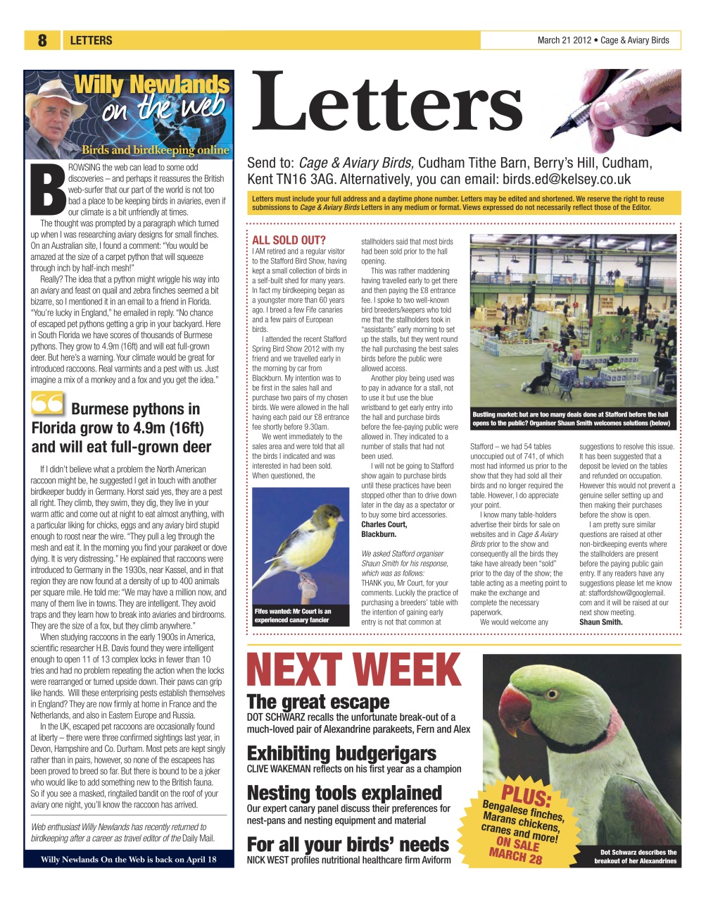 Cage & Aviary Birds Preview Pages