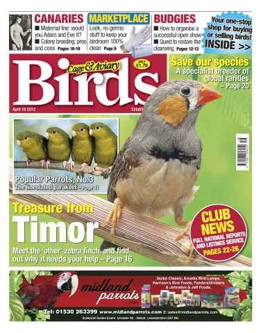 Cage & Aviary Birds issue Cage and Aviary April 18 2012