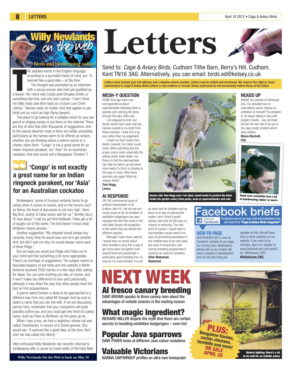 Cage & Aviary Birds Preview Pages