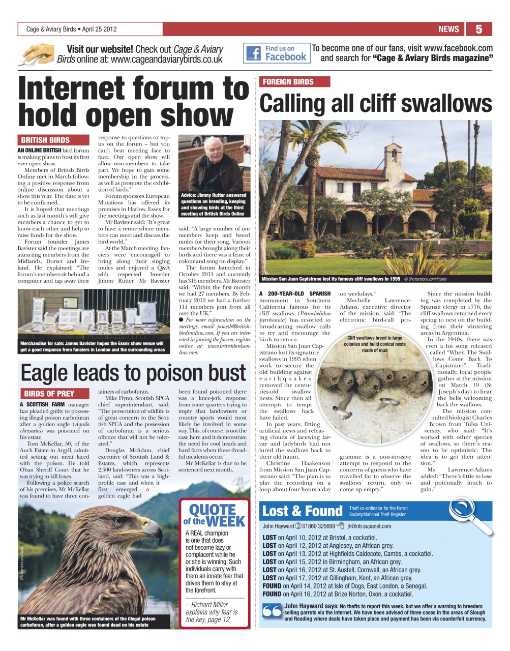 Cage & Aviary Birds Preview Pages