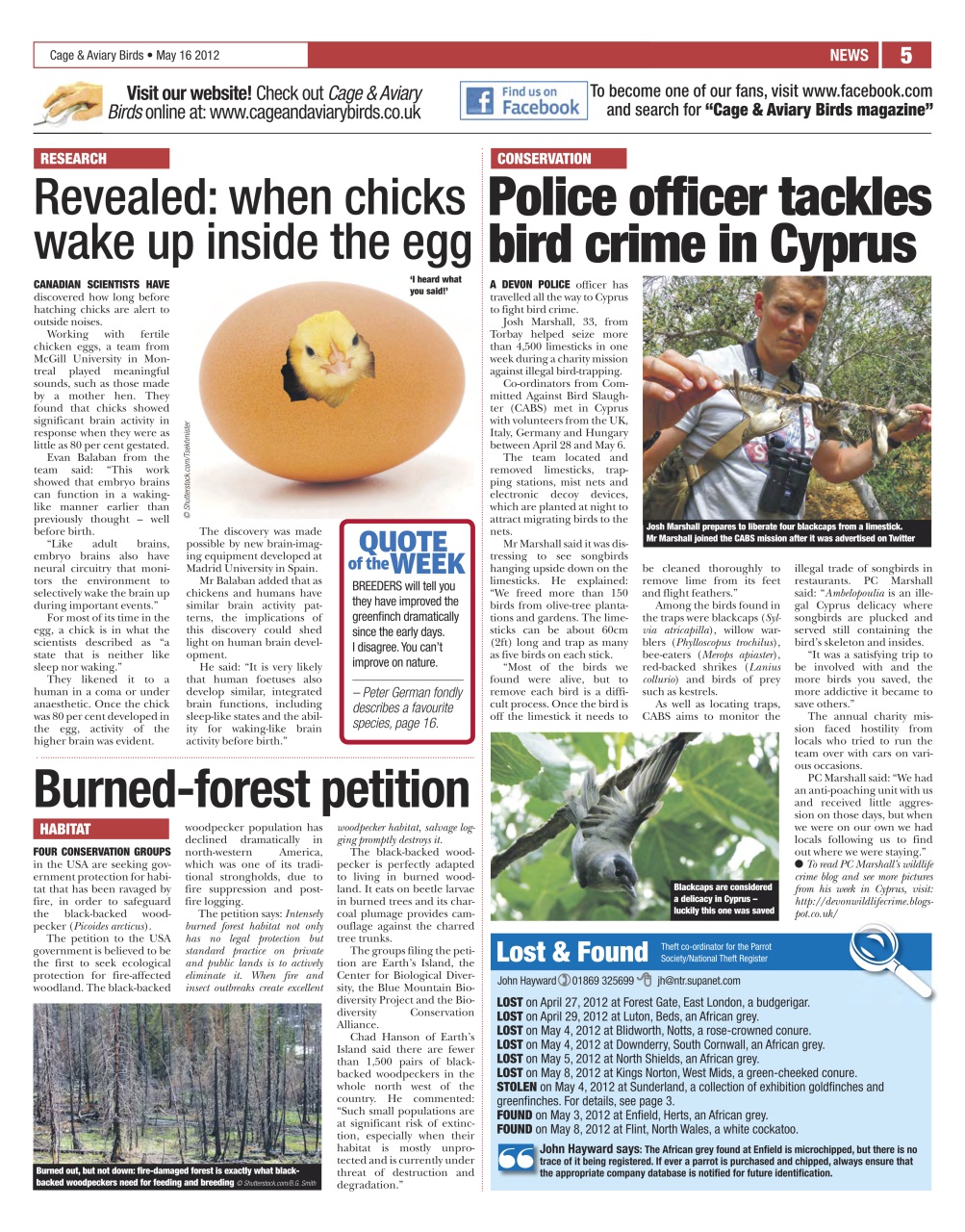 Cage & Aviary Birds Preview Pages