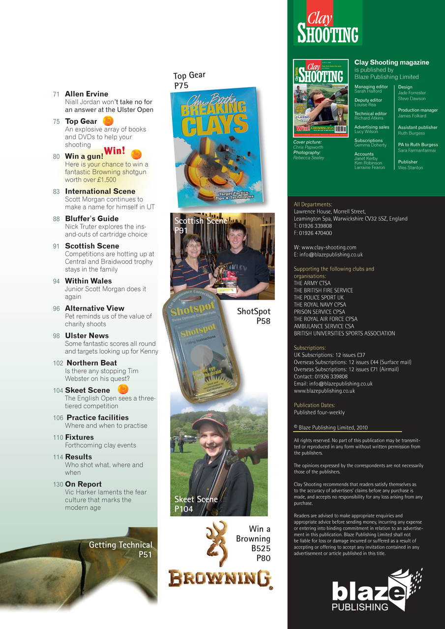 Clay Shooting Preview Pages