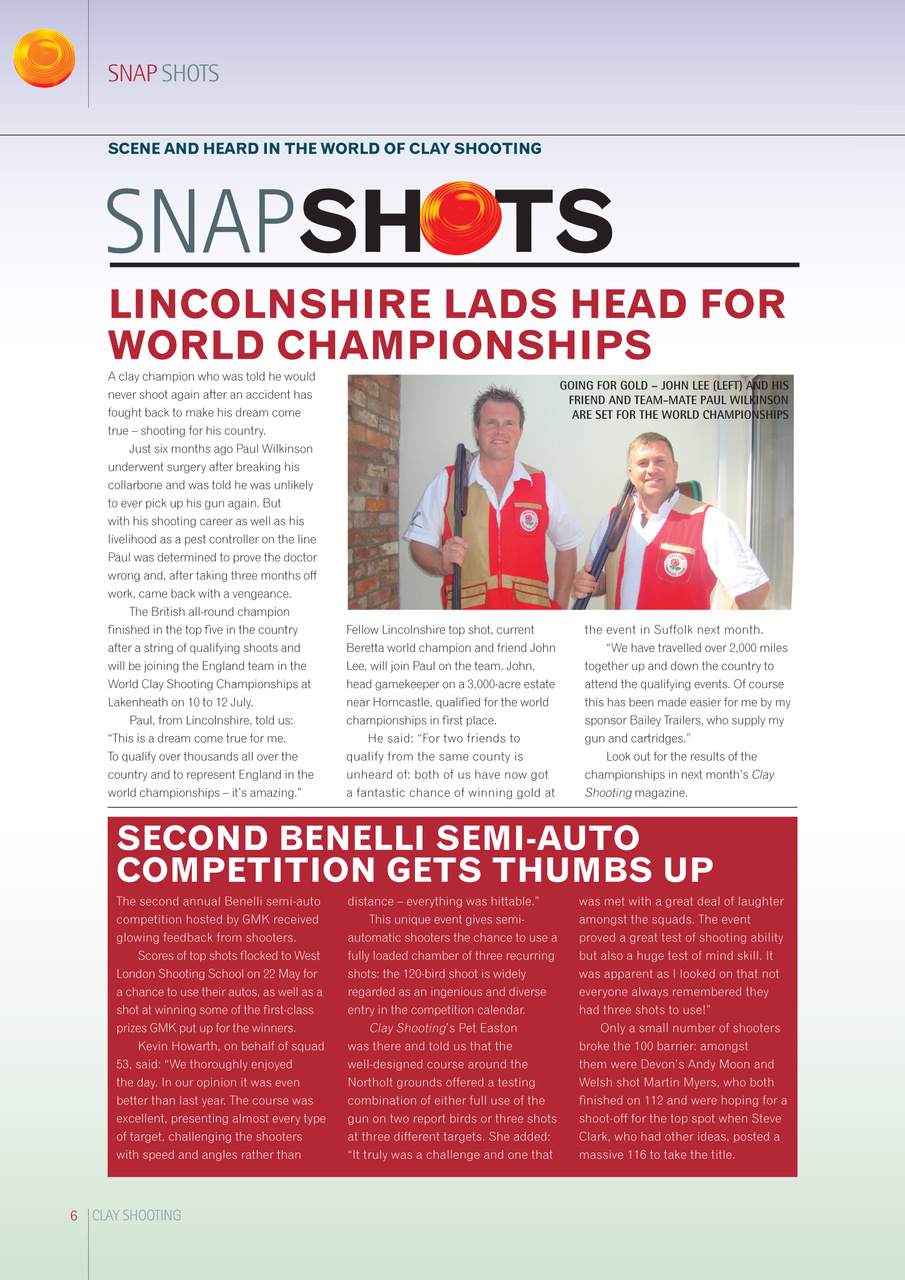 Clay Shooting Preview Pages