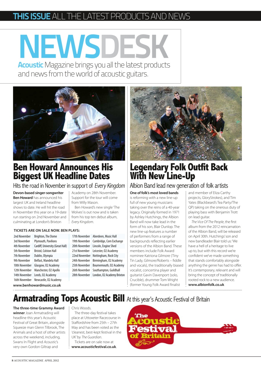 Acoustic Preview Pages