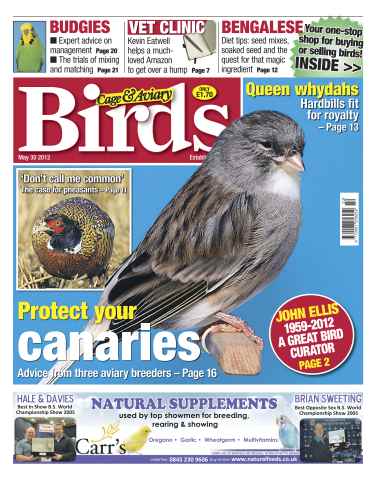 Cage & Aviary Birds issue Cage and Aviary May 30 2012