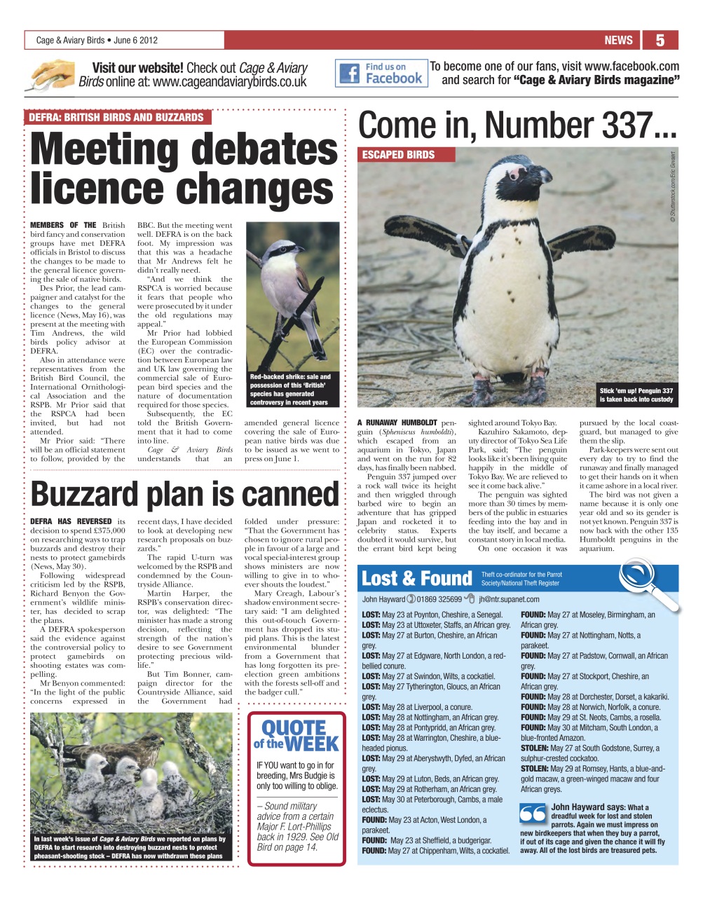 Cage & Aviary Birds Preview Pages