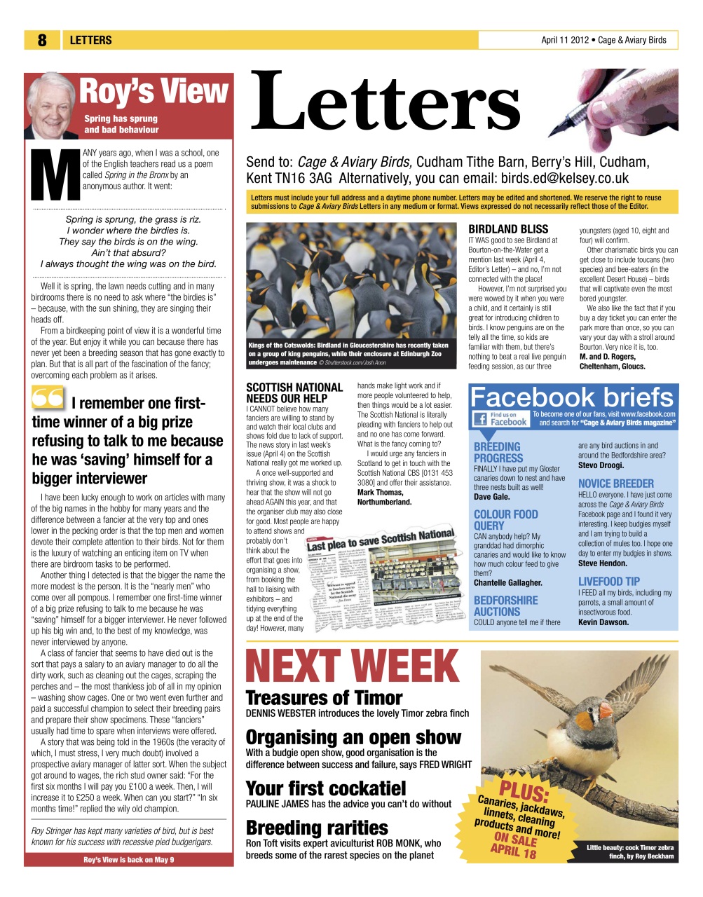 Cage & Aviary Birds Preview Pages