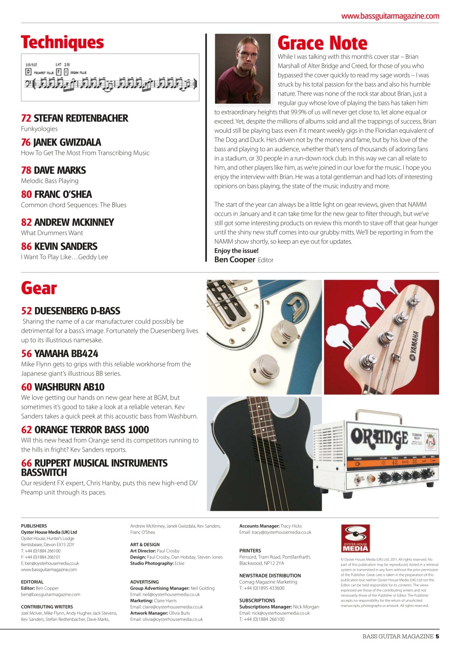 Bass Player UK Preview Pages