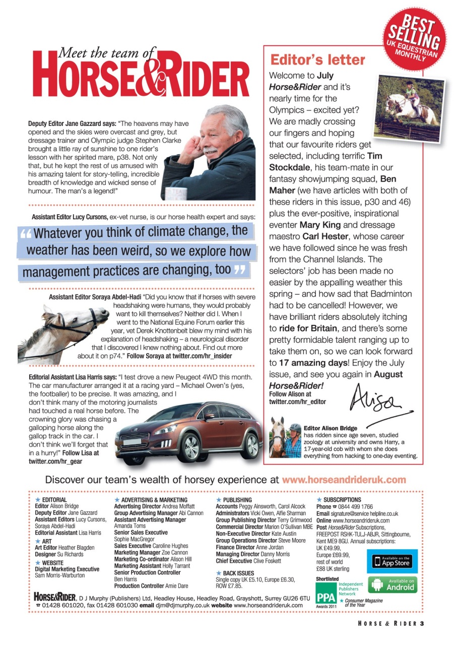 Horse&Rider Magazine - UK equestrian magazine for Horse and Rider Preview Pages