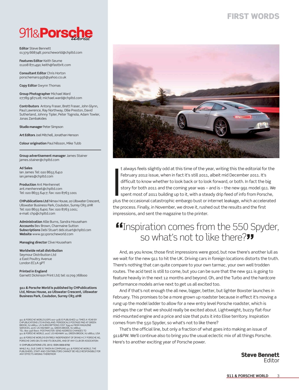 911 & Porsche World Preview Pages