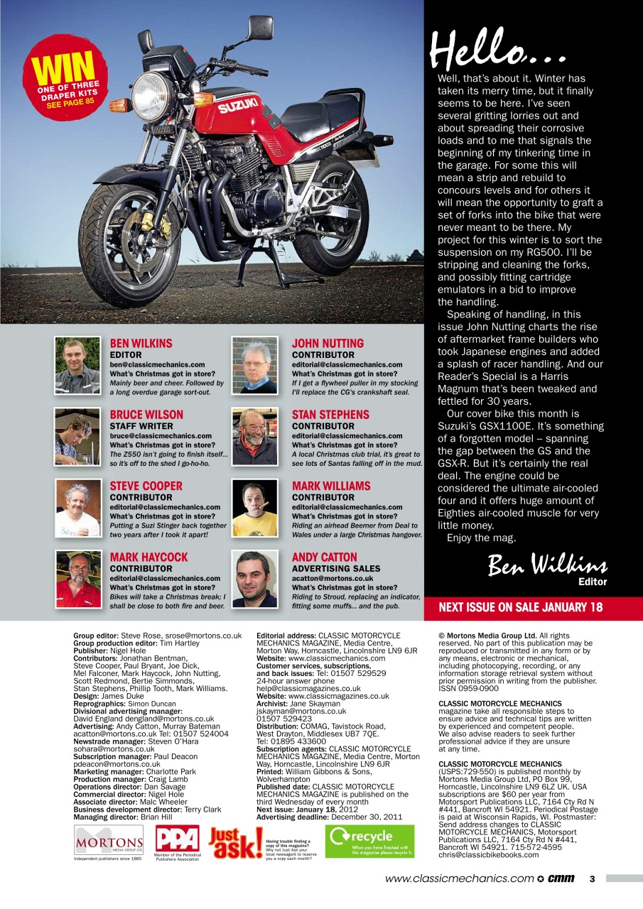 Classic Motorcycle Mechanics Preview Pages