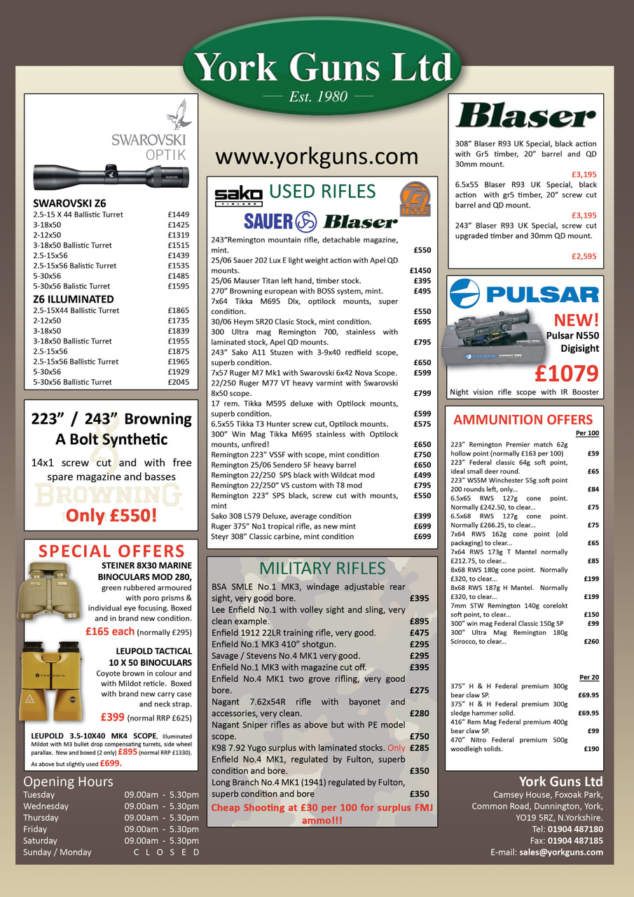 Sporting Rifle Preview Pages