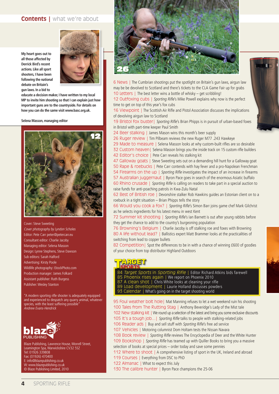 Sporting Rifle Preview Pages