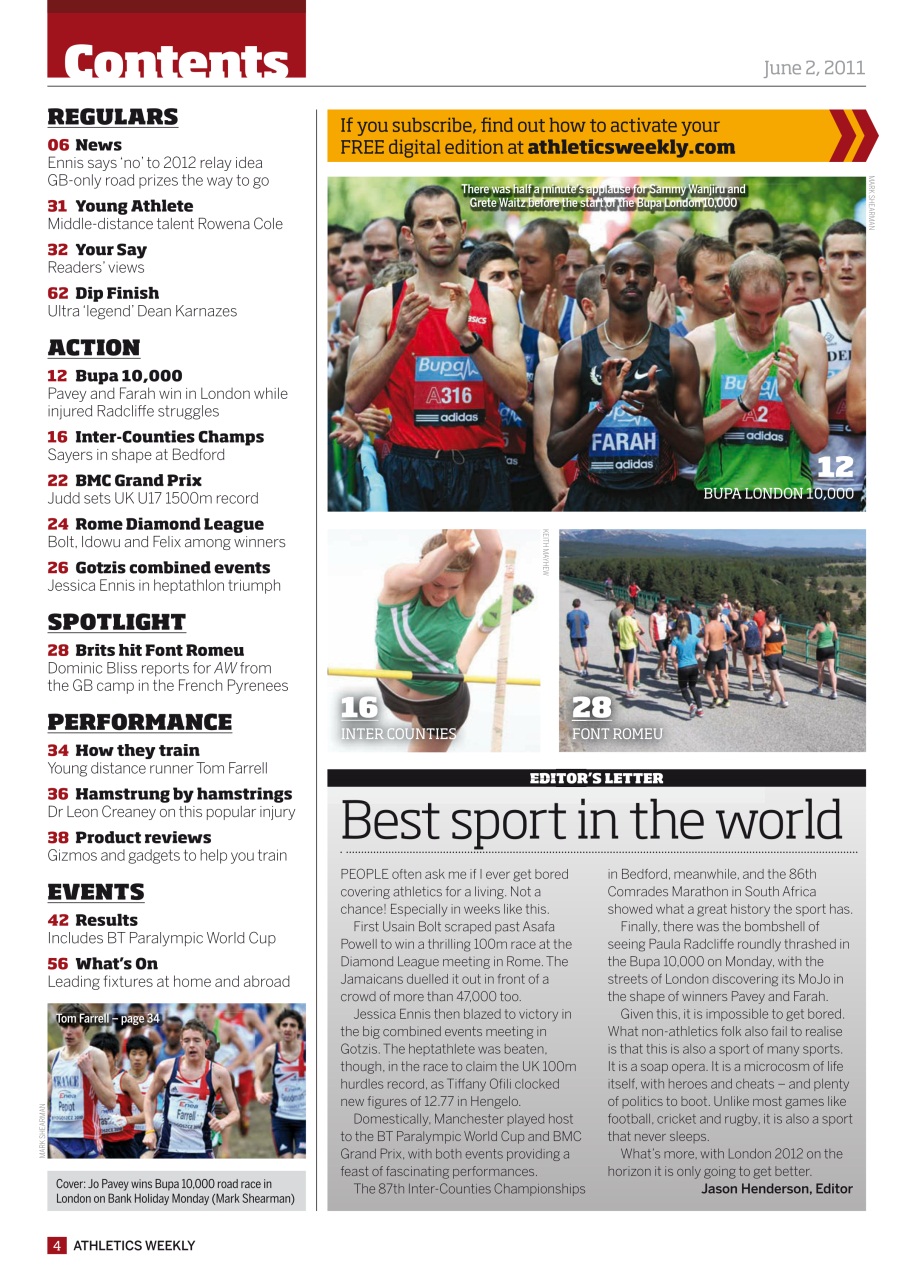 AW – Athletics Weekly Magazine Preview Pages