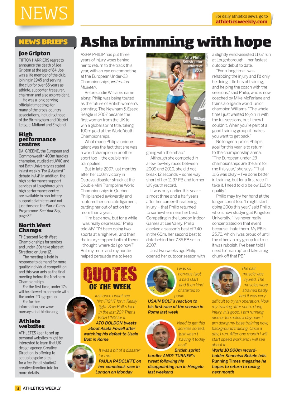 AW – Athletics Weekly Magazine Preview Pages