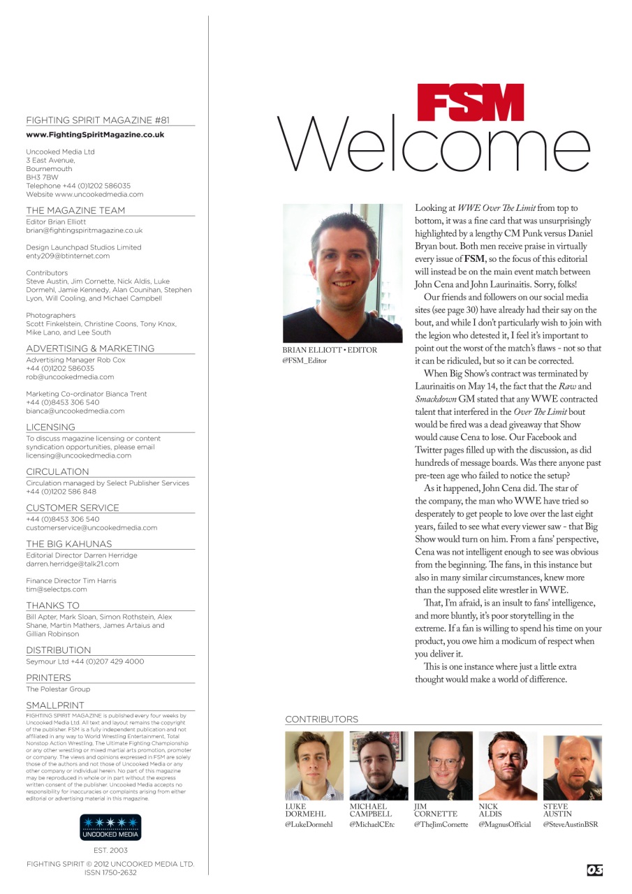 Wrestletalk Magazine Preview Pages