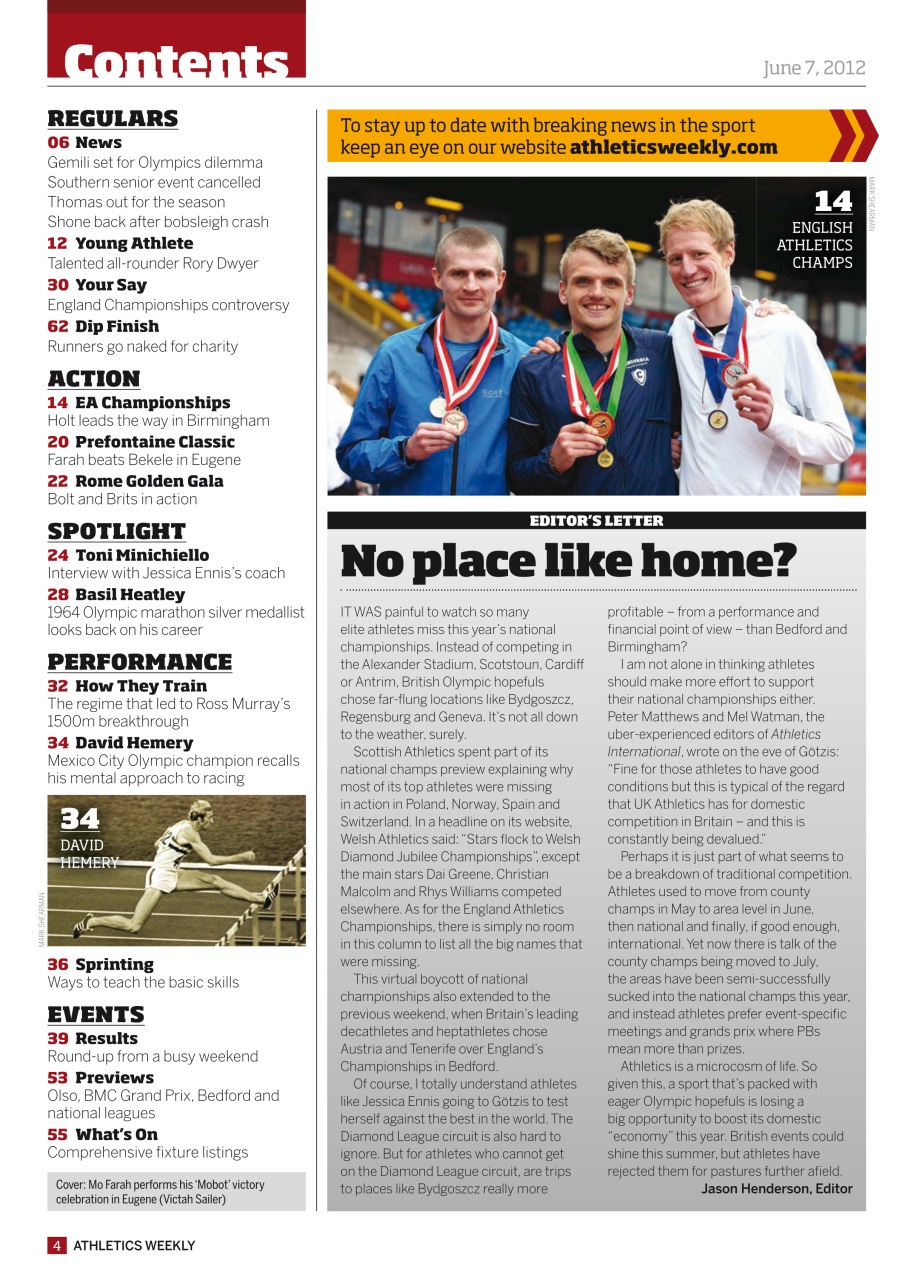 AW – Athletics Weekly Magazine Preview Pages