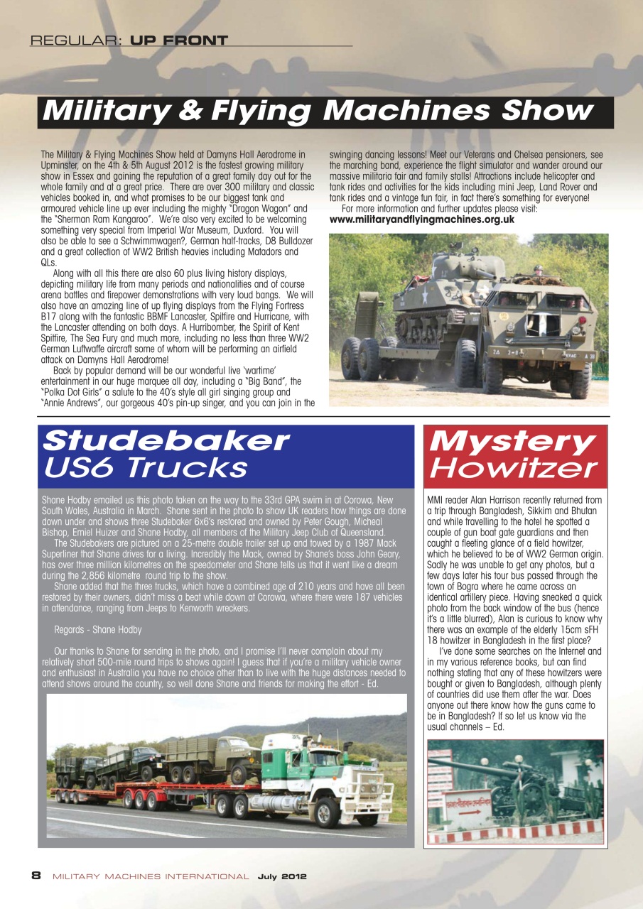 Military Machines International Preview Pages