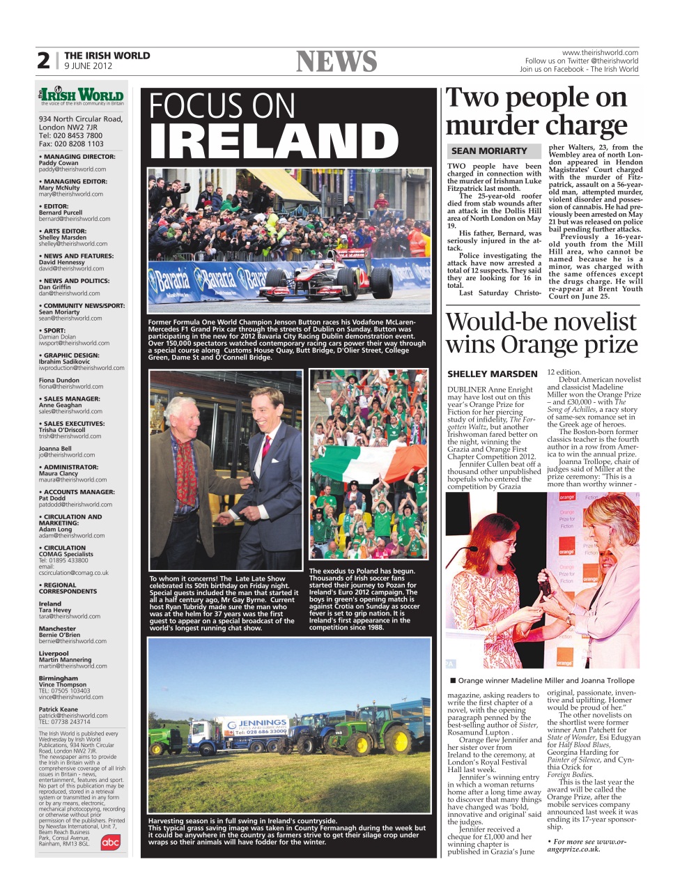 Irish World Preview Pages