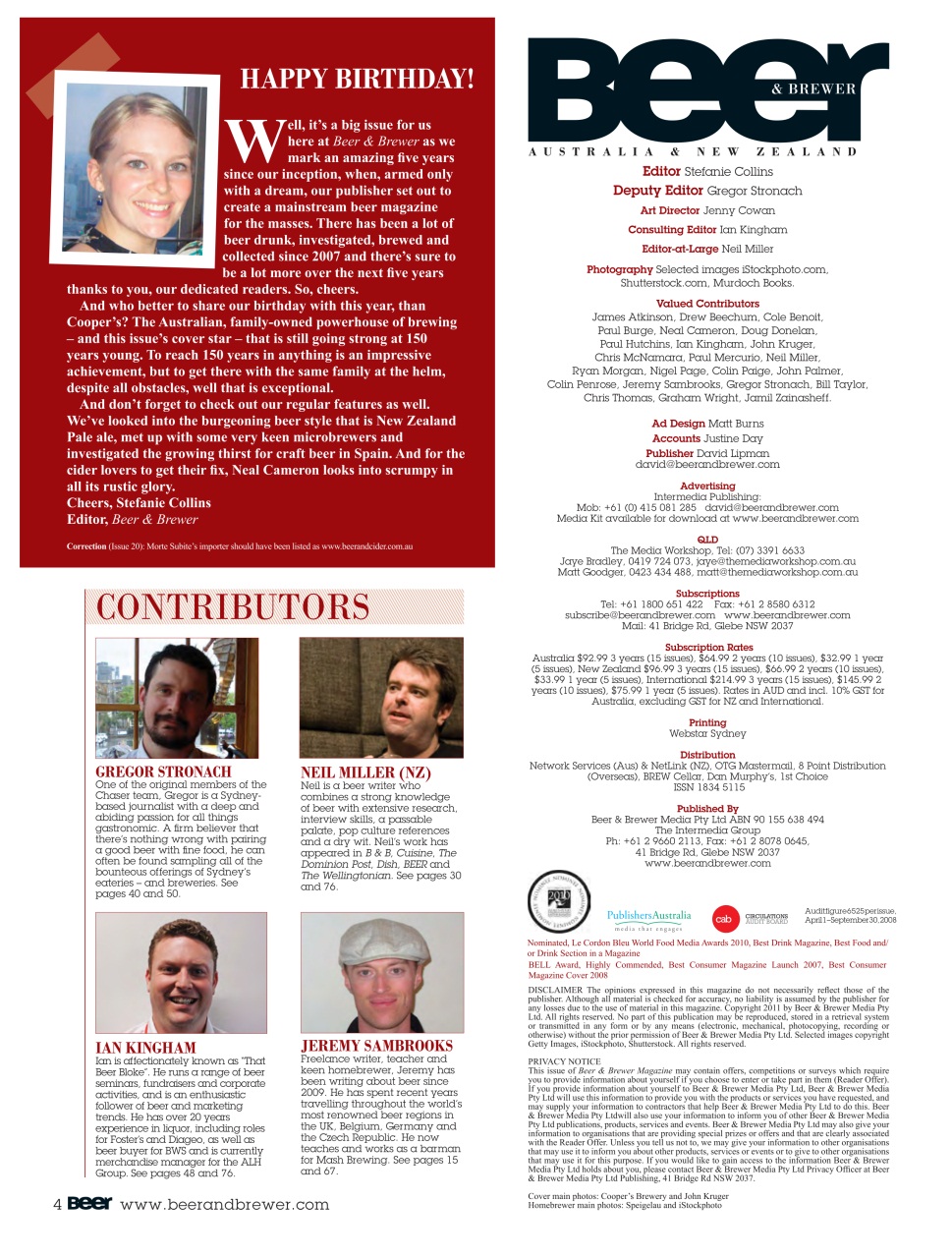 Beer and Brewer Preview Pages