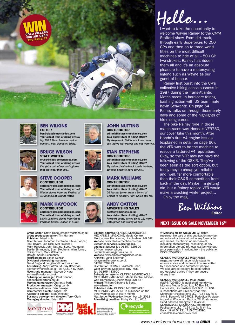 Classic Motorcycle Mechanics Preview Pages