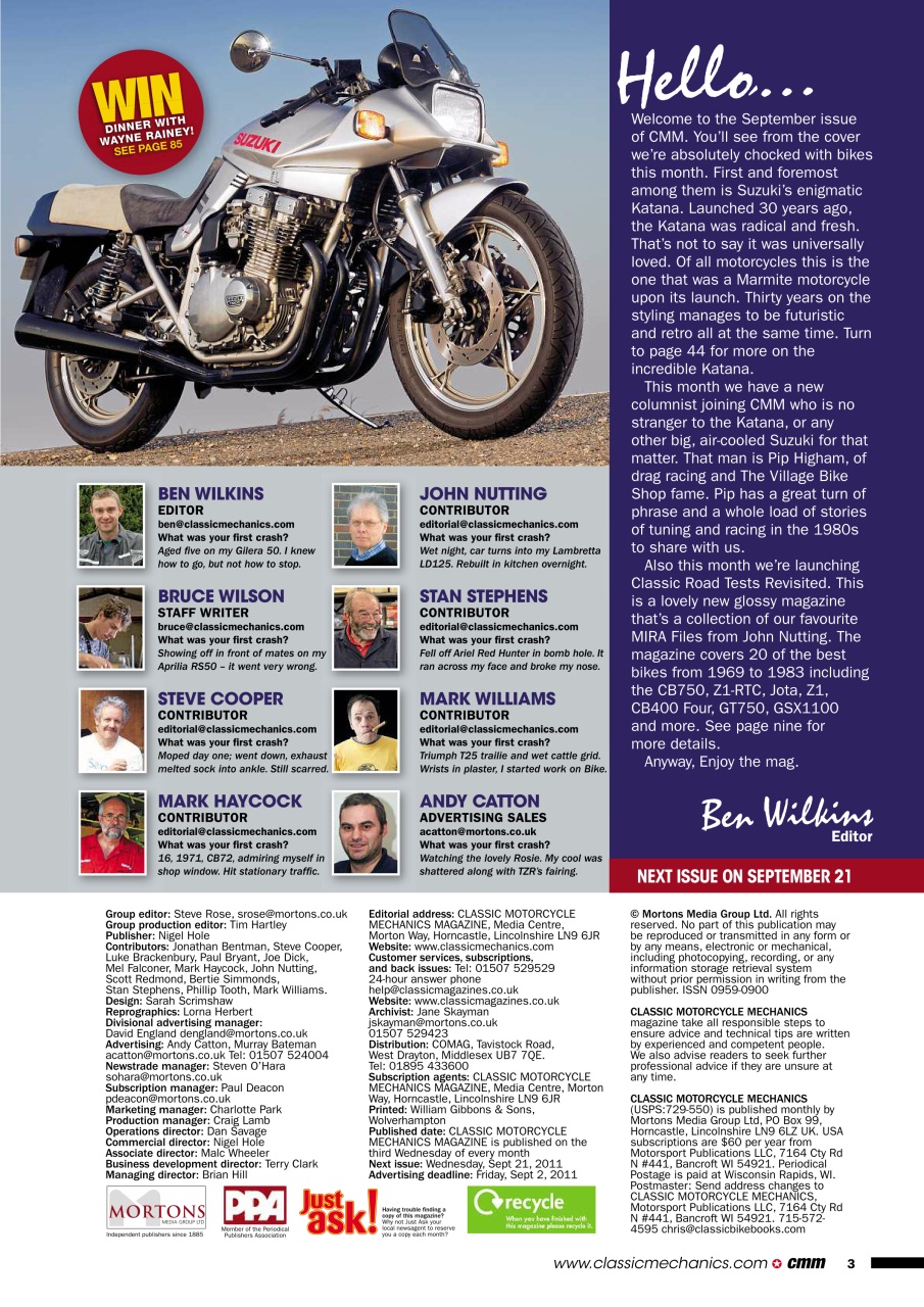 Classic Motorcycle Mechanics Preview Pages