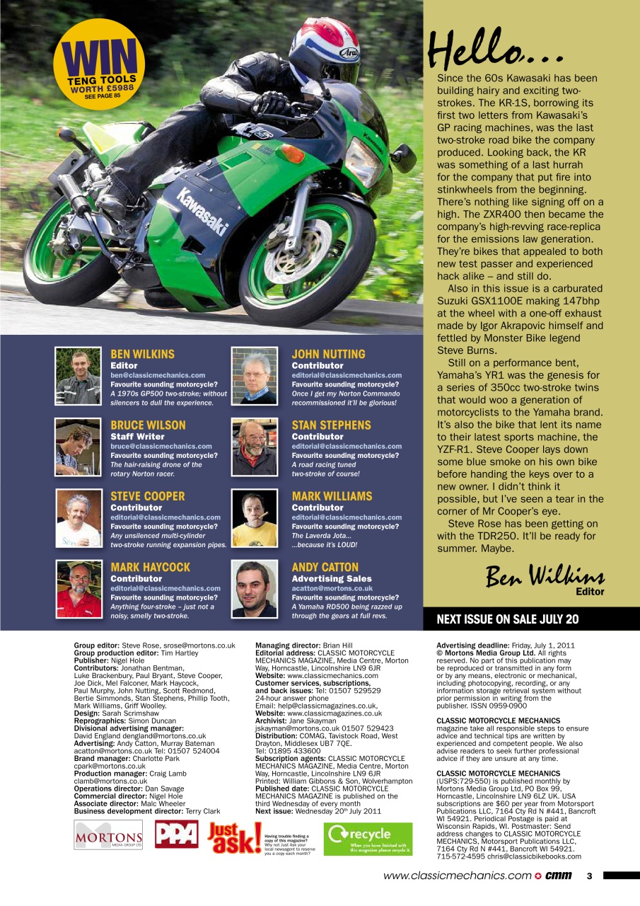 Classic Motorcycle Mechanics Preview Pages