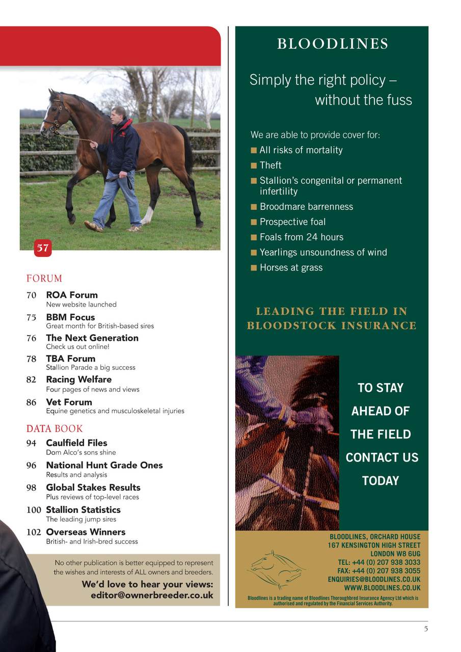 The Owner Breeder Preview Pages