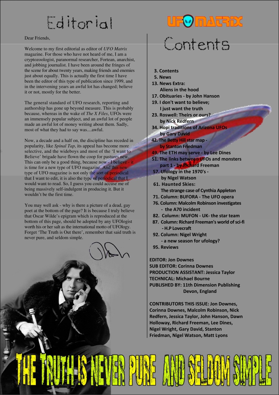 UFO Matrix Preview Pages