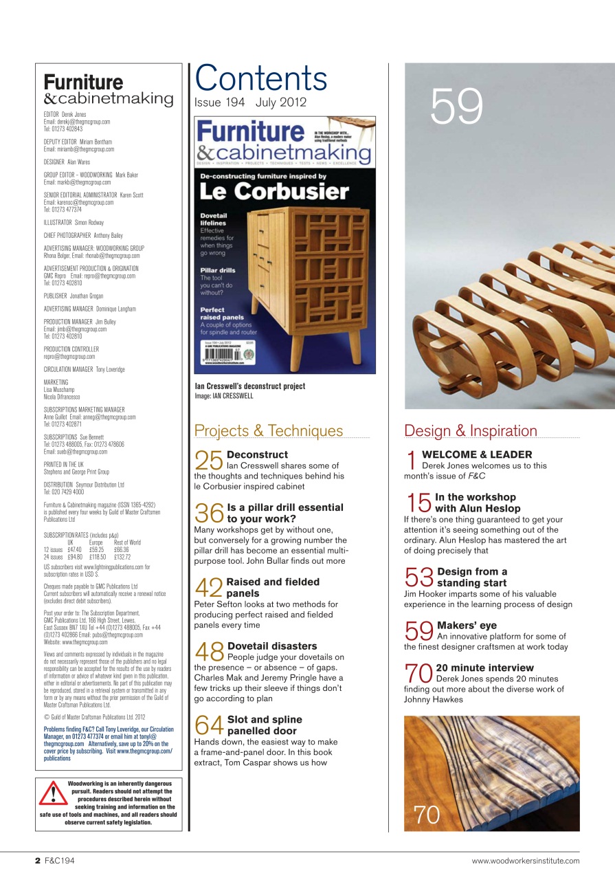 Furniture & Cabinetmaking Preview Pages