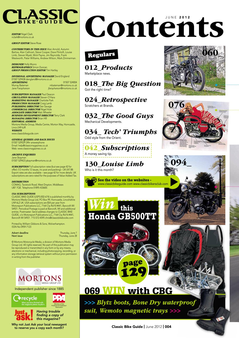 Classic Bike Guide Preview Pages