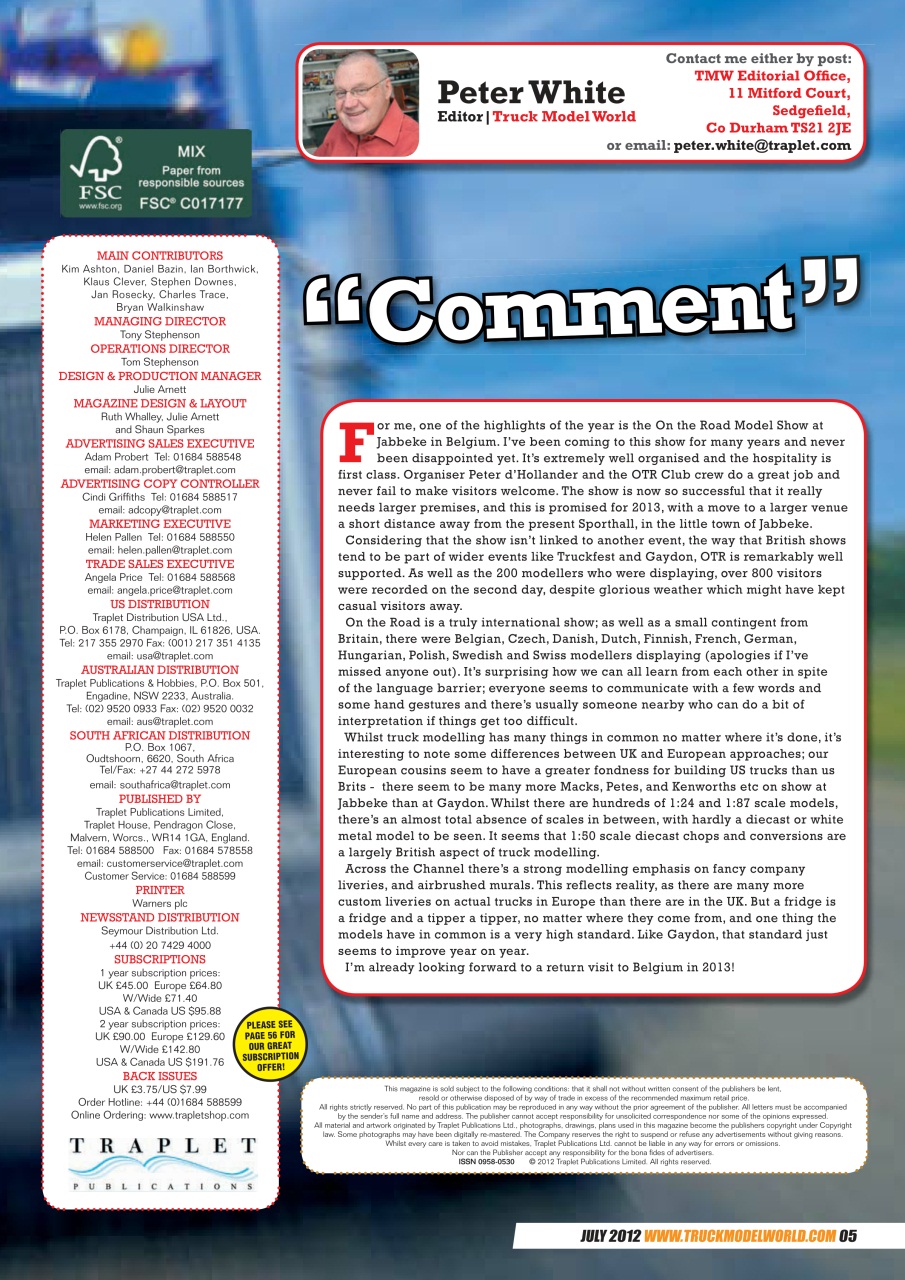 Model Car Truck Motorcycles World Preview Pages