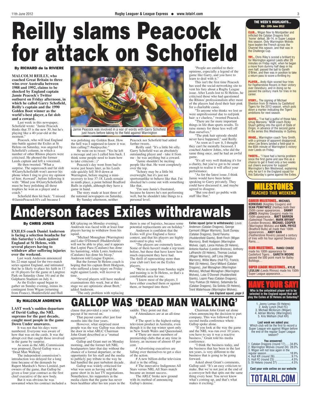 League Express Preview Pages