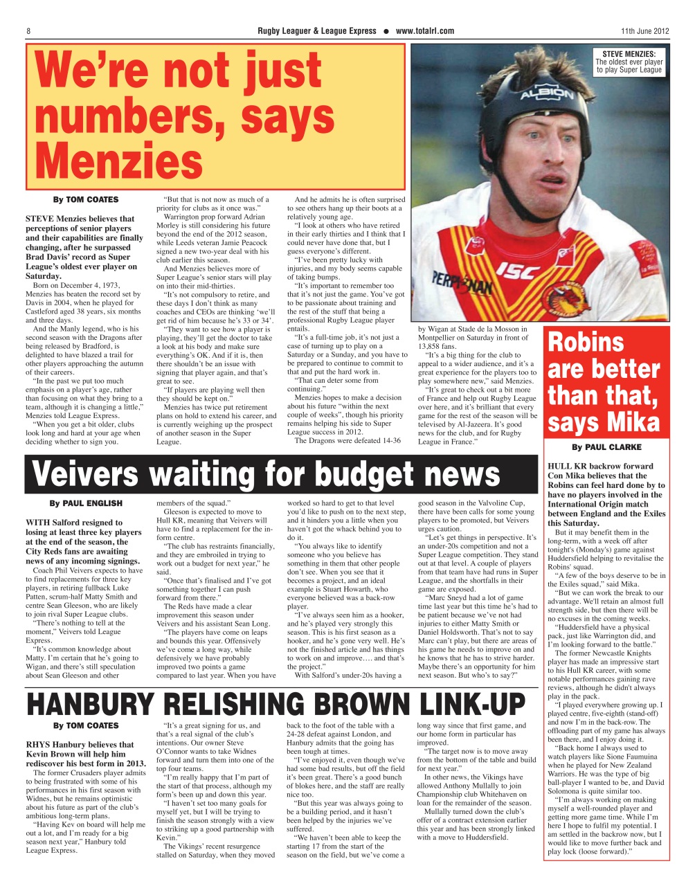 League Express Preview Pages