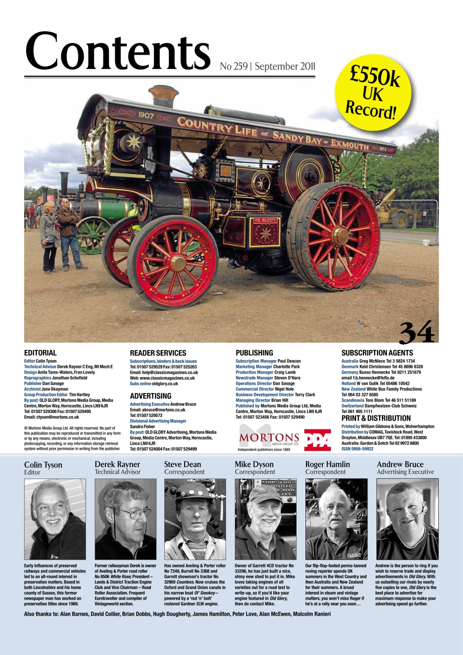 Old Glory Magazine Preview Pages