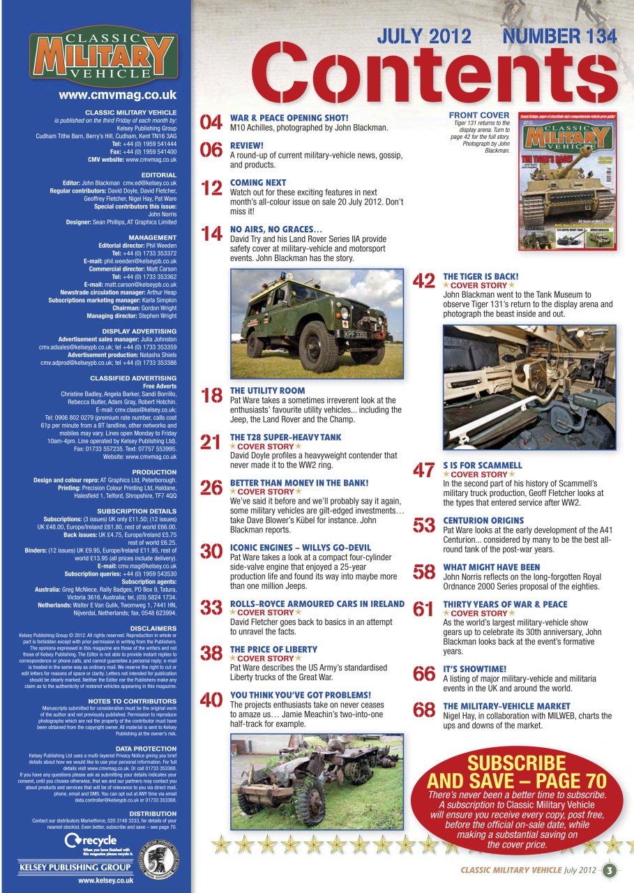 Classic Military Vehicle Preview Pages